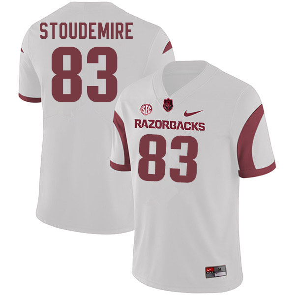 Men #83 Jimmie Stoudemire Arkansas Razorbacks College Football Jerseys Sale-White